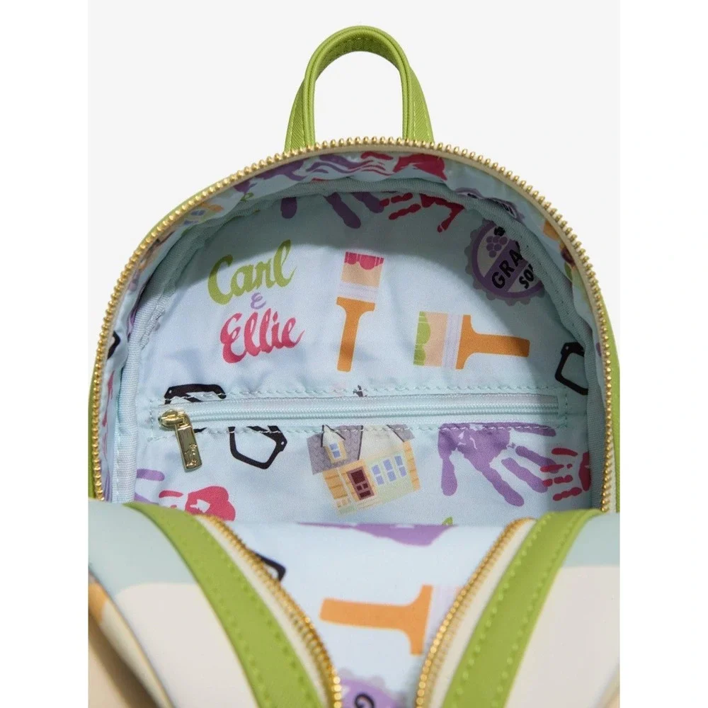 NEW! Loungefly Disney Pixar Up Carl & Ellie Mailbox Paint Backpack & WALLET SET!